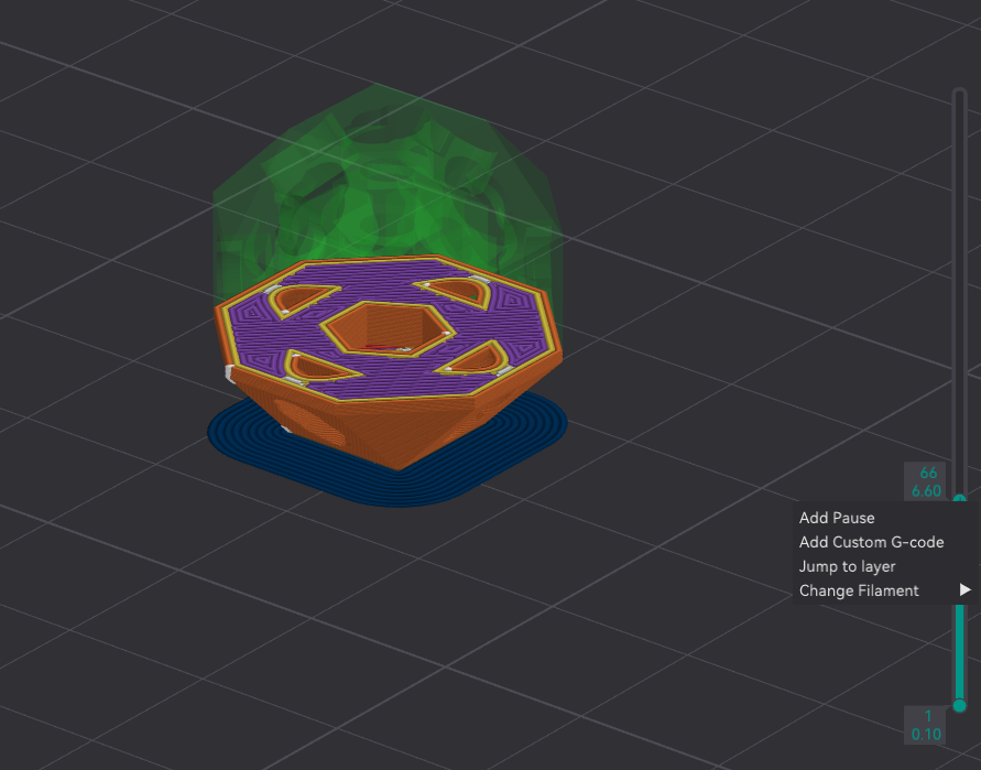 Hub print pause step 1