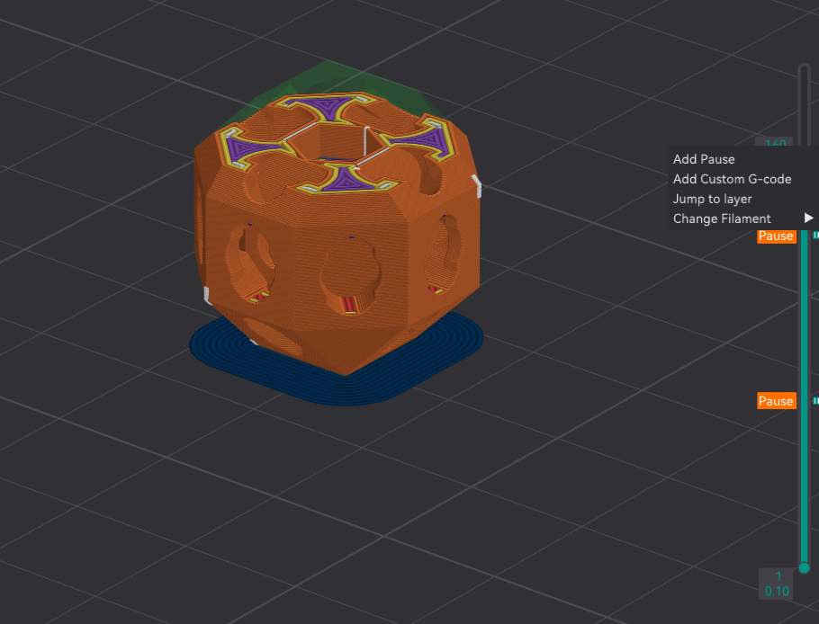 Hub print pause step 3