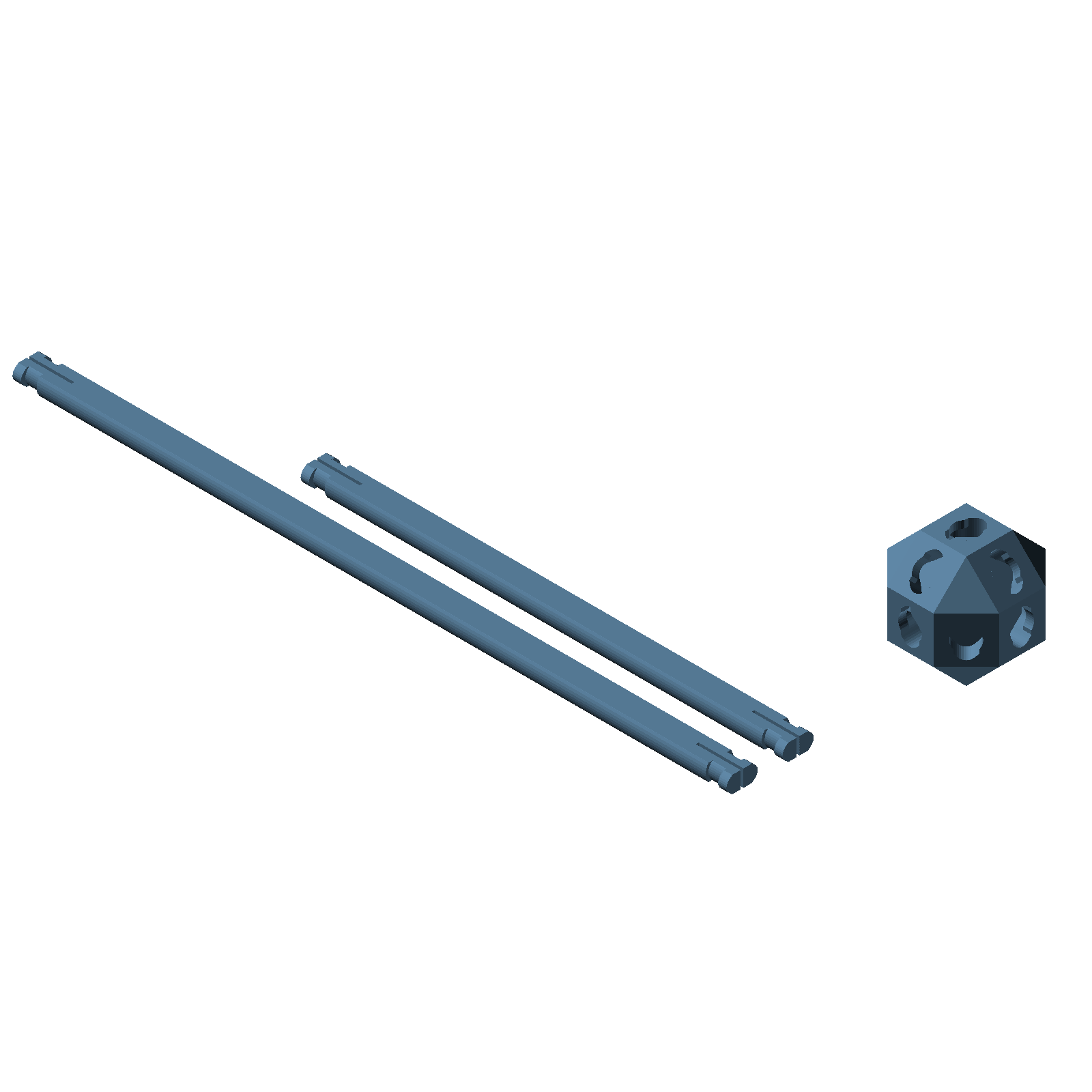 A prpol truss_set with the hub and both struts